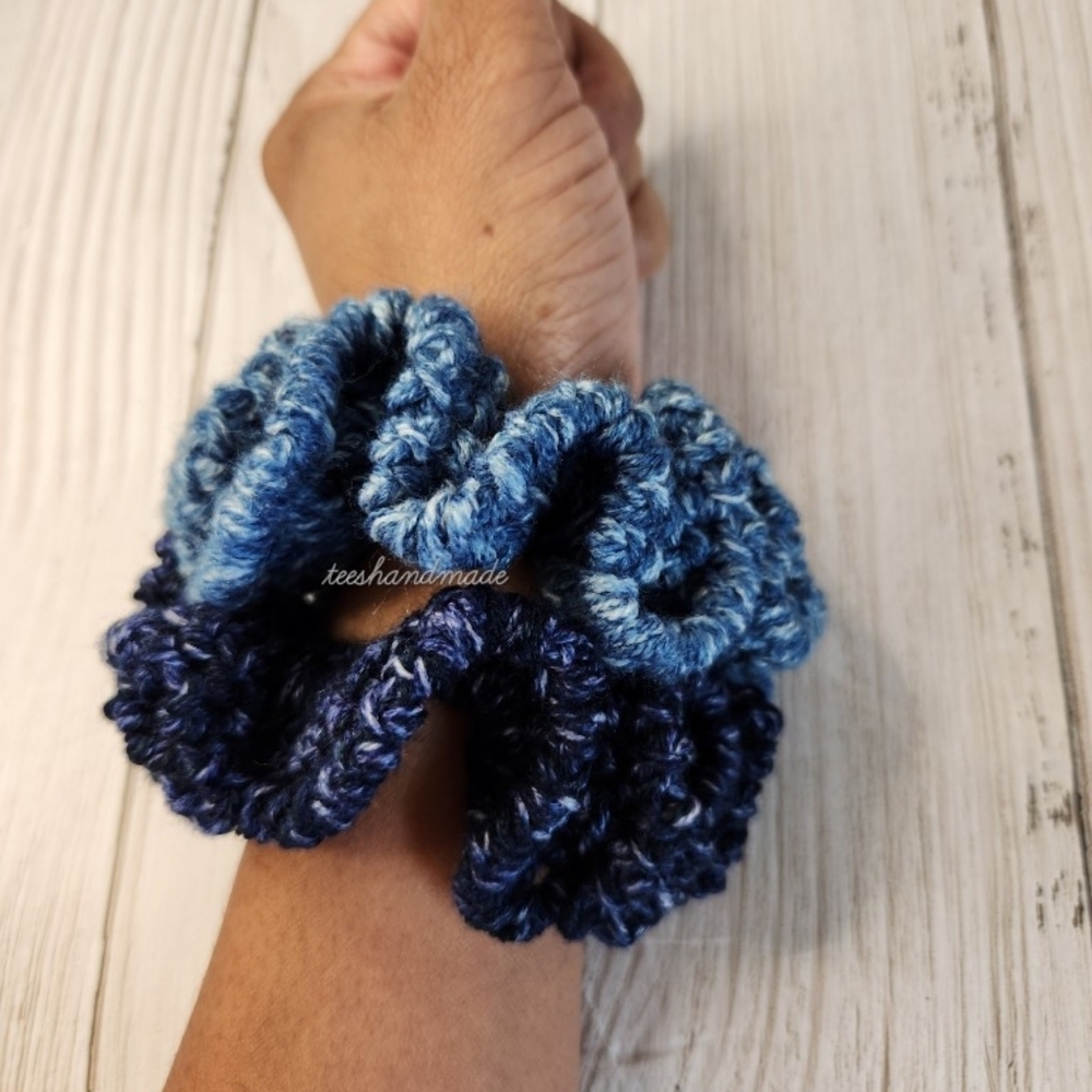 "Denim" Scrunchies-hairties